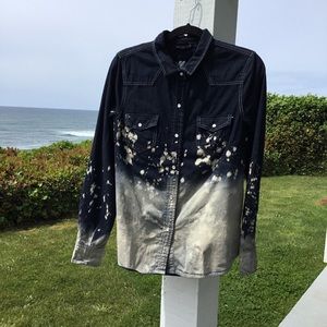 Vanilla Star Distressed Denim Western Snap Shirt🔴